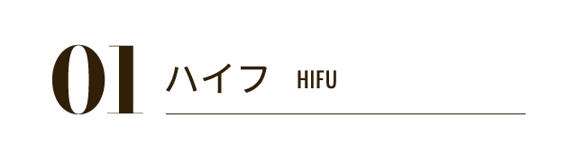 01 ハイフ HIFU
