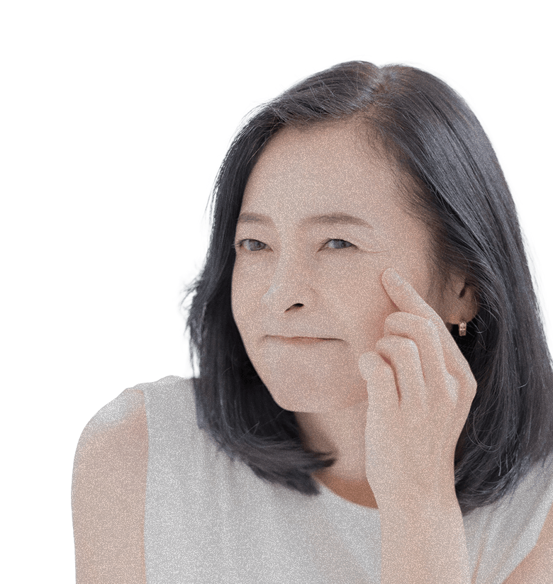 悩む女性の写真