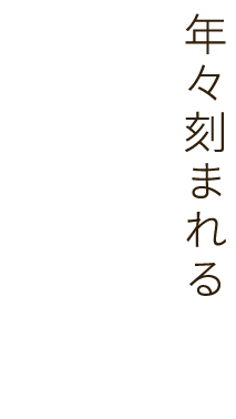 年々刻まれる
