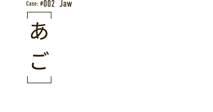 Case: #002  Jaw あご