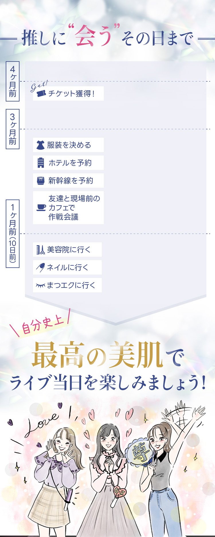 人生における特別な日肌の悩みなんて微塵もない最高の自分でいたい！