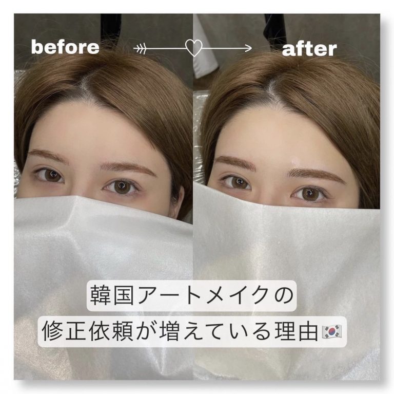 眉アートメイク<眉頭のみ毛並み、その他パウダー>